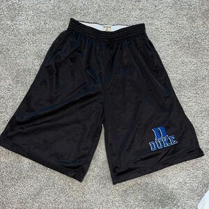 Duke university Blue devils nylon mesh vintage retro basketball training shorts